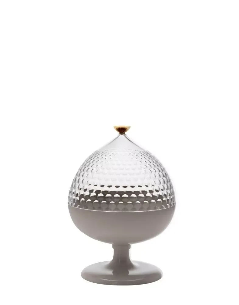 RemontPro - Контейнер с крышкой Kartell Pumo (кристалл/белый)