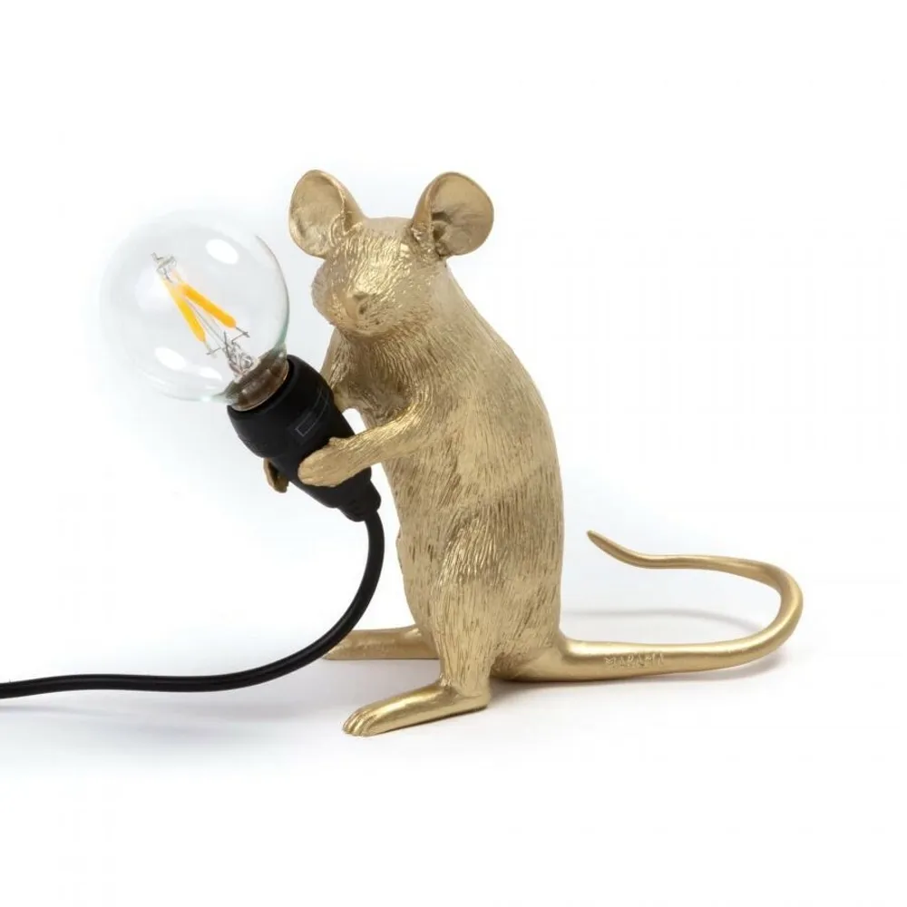 RemontPro - Настольная лампа Seletti Mouse Lamp Sitting GOLD